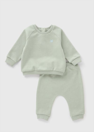 Baby Green Sweatshirt & Jogging Bottom Set (Newborn-23mths)