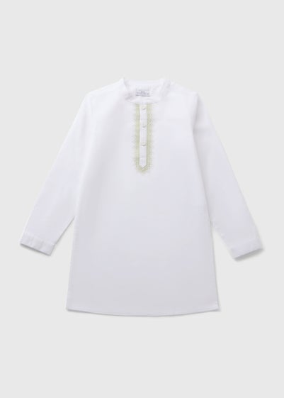 Boys White Kurta Shirt (1-7yrs)