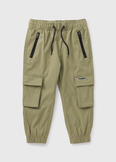 Boys Khaki Sporty Cargo Trousers (1-7yrs)