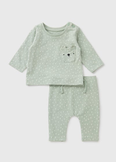 Baby Sage Top & Leggings Set (Newborn-18mths)