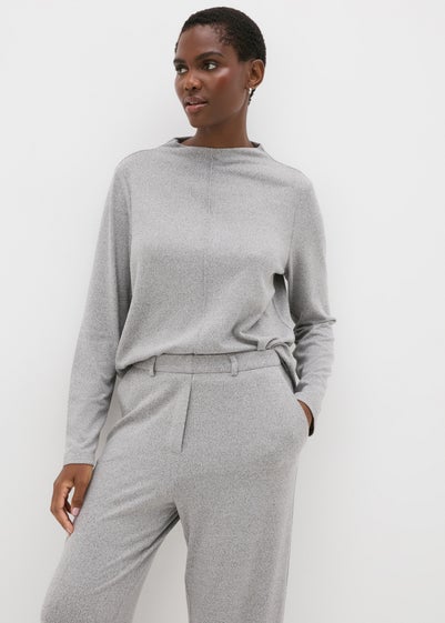 Et Vous Grey Front Seam Co Ord Top