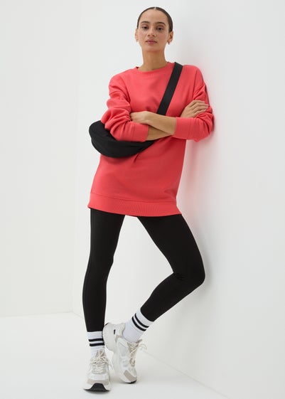 Papaya Petite Coral Longline Sweatshirt