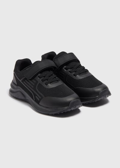 Boys Black Mesh Trainers (Younger 10-Older 5)