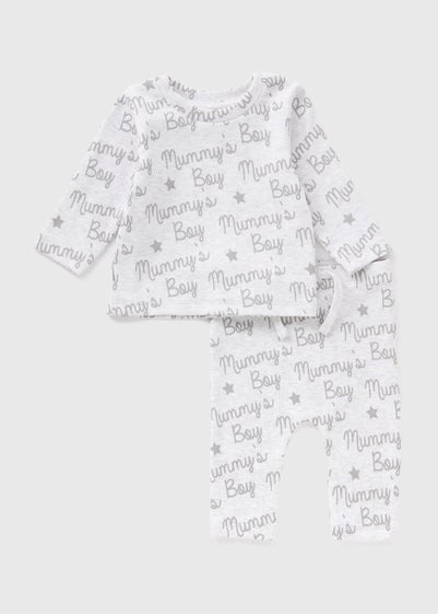 Baby Grey Mummy's Boy Top & Trousers Set (Newborn-23mths)