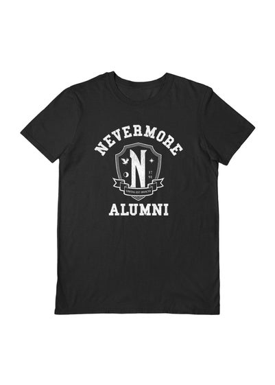 Wednesday Black/White Nevermore Alumni T-Shirt