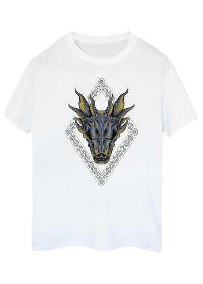 Game Of Thrones House Of The Dragon Pattern White T-Shirt