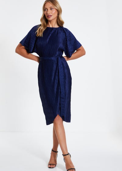 Quiz Navy Batwing Midi Dress