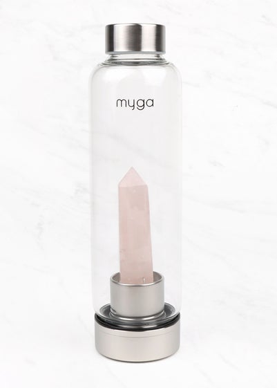 Myga Rose Quartz Crystal Water Bottle