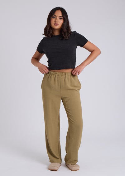 Urban Bliss Khaki Wide Leg Pant