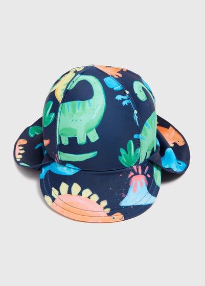 Boys Navy Dino Swim Cap (6mths-6yrs)