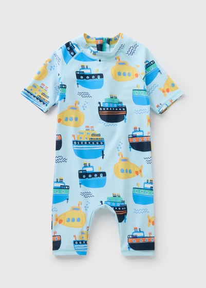 Boys Blue Boat Surf Suit (1-7yrs)