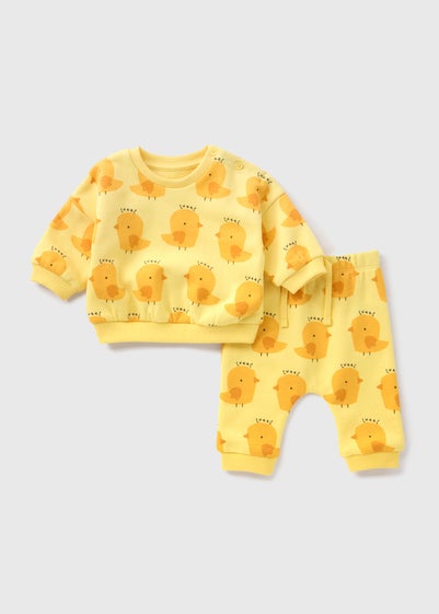 Baby Yellow Chick Sweatshirt & Jogging Bottom Set (Newborn-23mths)