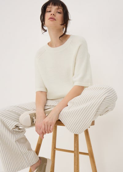 Ivory Short Sleeve Jumper