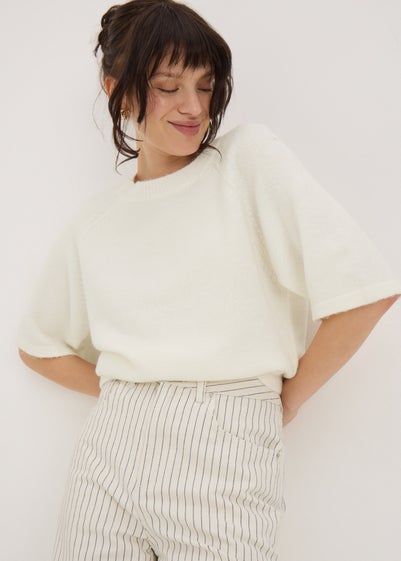 Ivory Short Sleeve Jumper