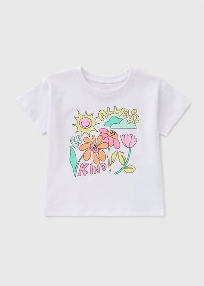 Girls White Spring Kind T-Shirt (1-7yrs)