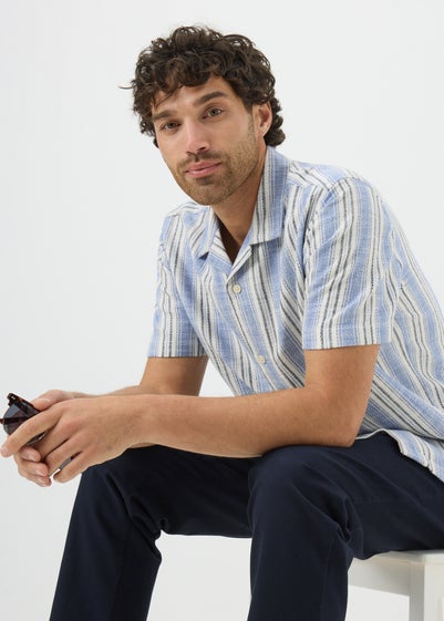 Blue Stripe Cheesecloth Shirt