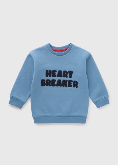 Boys Blue Heart Breaker Sweatshirt (1-7yrs)