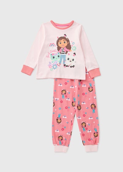 Gabbys Dollhouse Girls Pink Pyjama Set (1-7yrs)