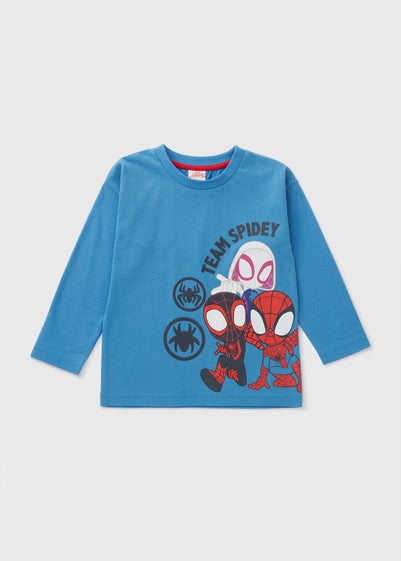 Marvel Boys Blue Spidey & Friends Long Sleeve Top (1-7yrs)