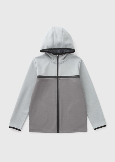 Boys Grey Heat Seal Zip Up Hoodie (7-15yrs)