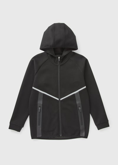 Boys Black Heat Seal Hoodie (7-15yrs)