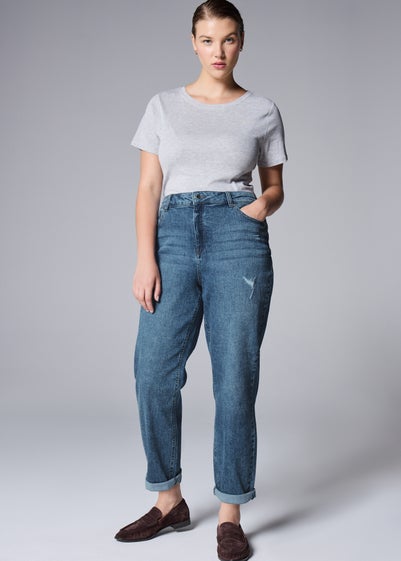 Dark Wash Riley Ripped Boyfriend Jeans