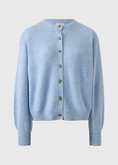 Pale Blue Crew Neck Cardigan