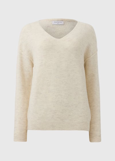 Oatmeal V-Neck Jumper