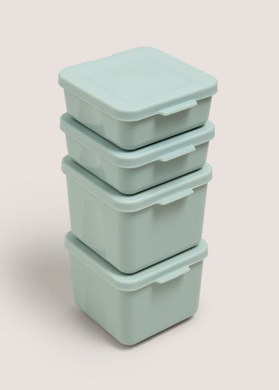 4 Pack Green Snack Pots