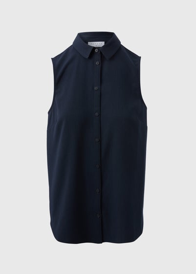 Navy Sleeveless Shirt