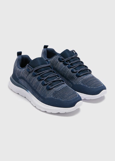 Navy Mesh Runner Trainers