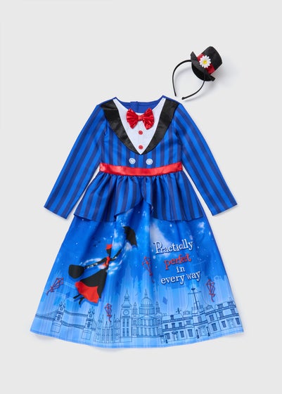 Mary Poppins Kids Blue Costume (3-10yrs)