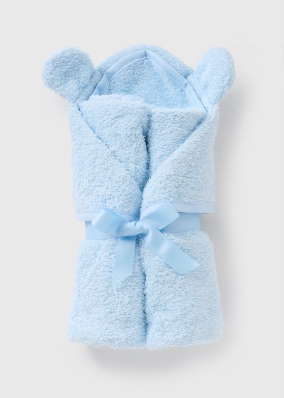 Blue Bear Hooded Towel