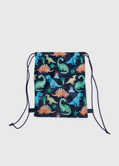 Boys Navy Dinosaur Pump Bag