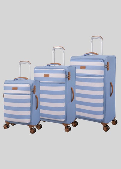 IT Luggage Blue Stripe Soft Suitcase