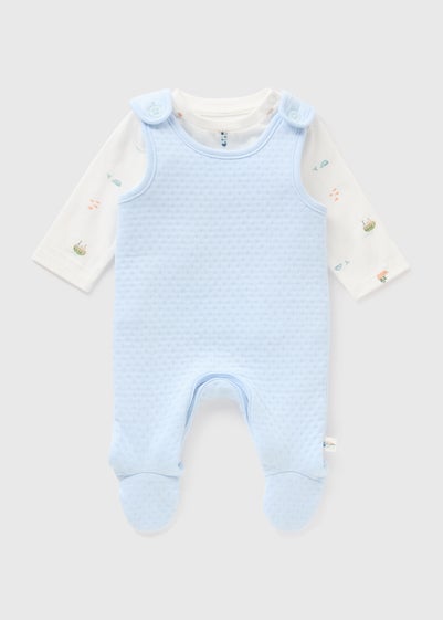 Baby Blue Boat Quilted Dungaree (Newborn-18mths)