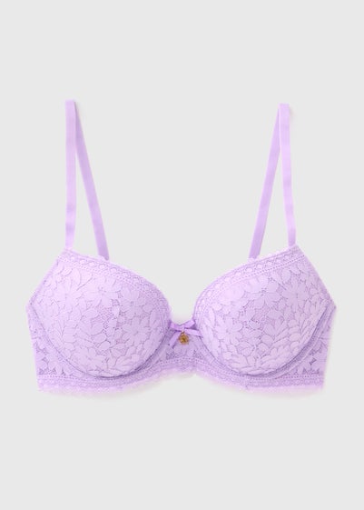 Lilac Floral Lace Bra