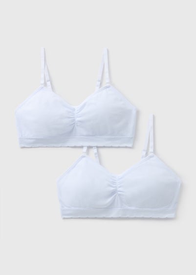 2 Pack White Seam Free First Bra