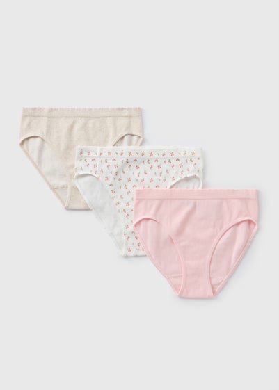 Cream 3 Pack Seamless Midi Knickers