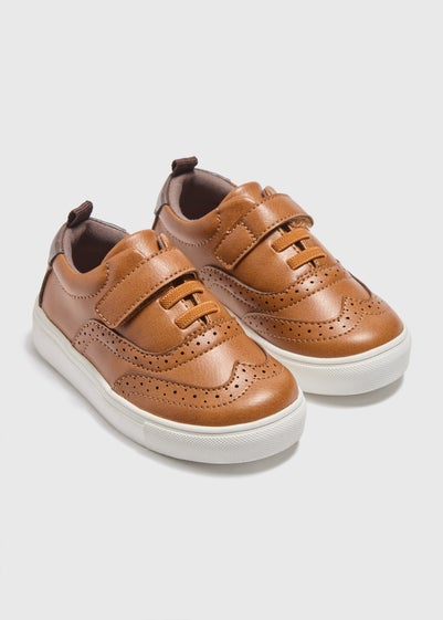 Boys Tan Casual Brogue Shoes (Younger 4-9)