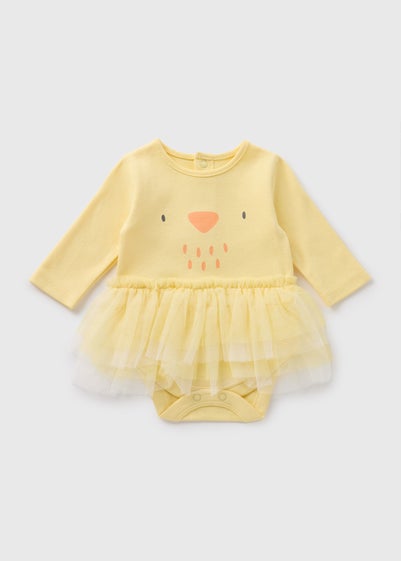 Baby Yellow Easter Chick Tutu Bodysuit (Newborn-12mths)