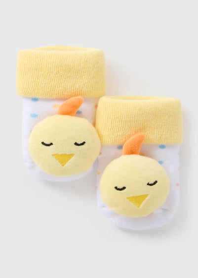 Baby Lemon Easter Chic Rattle Socks (Newborn-6mths)