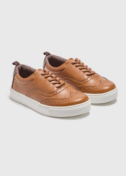 Boys Tan Causal Brogues (Younger 10-Older 6)