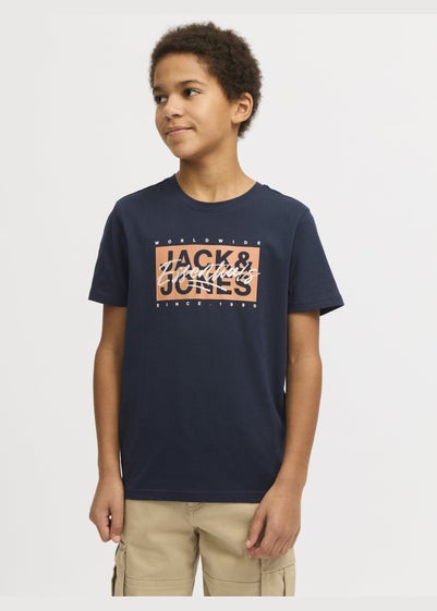 Jack & Jones Boys Navy Colton T-Shirt (8-16yrs)