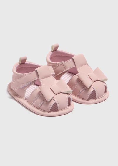 Baby Pink Bow Sandals (Newborn-18mths)