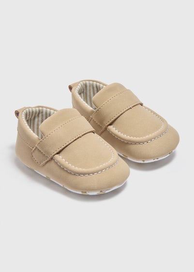 Baby Taupe Loafer Soft Sole Shoes (Newborn-18mths)