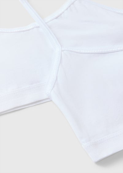 5 Pack Girls White Crop Tops (Younger 6-Older 12yrs)