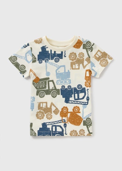 Boys Cream Digger T-Shirt (1-7yrs) - 1 half year to 2