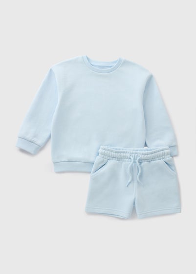 Boys Blue Sweatshirt & Shorts Set (1-7yrs)