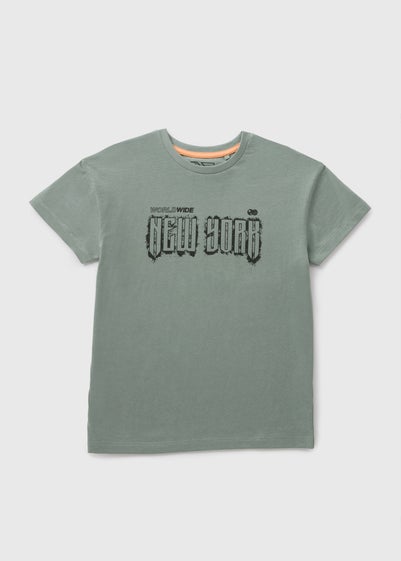 Boys Green Gothic New York T-Shirt (7-15yrs)